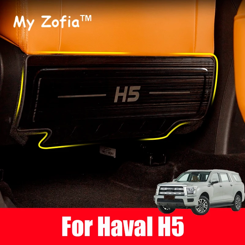 

For haval H5 2023 2024 2025 Car Seat Rear Anti Kick Pad Stainless Steel Anti Kick Panel For Rear Backrest Accessories