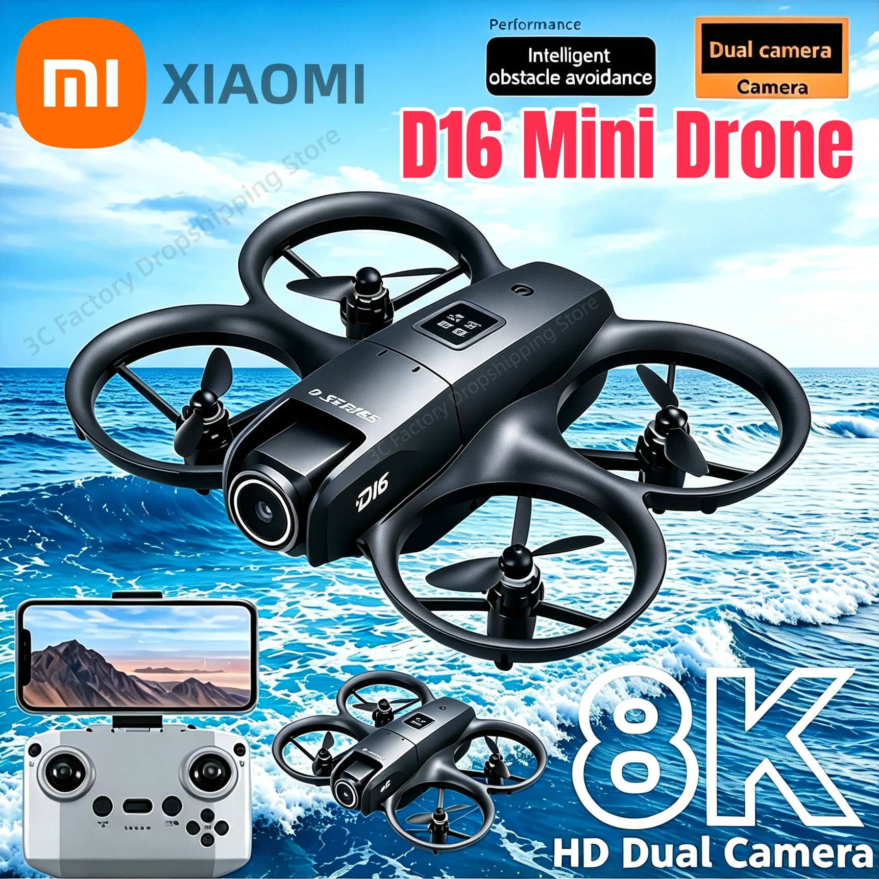 Dron con Cámara Xiaomi D16 Ajustable Profesional