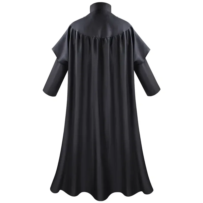 Professor Severus Snape Cosplay Costume Hogwartes School Black Cloak Shirts Suits Adults Robe Magic Wand Carnival Party Uniforms