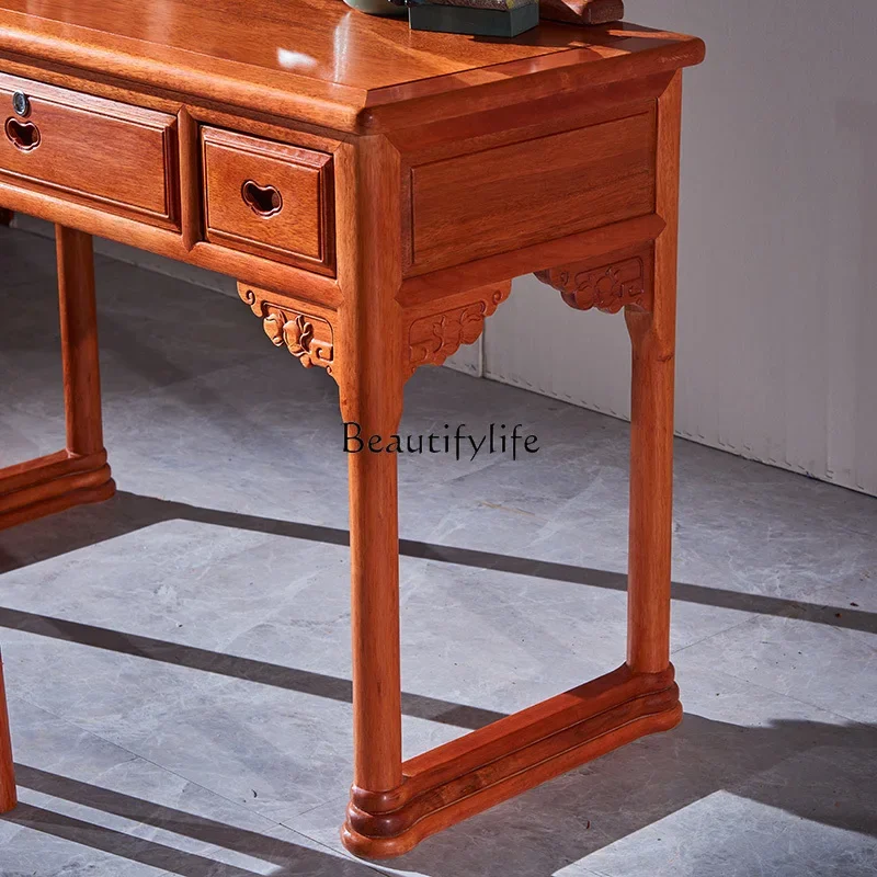 3mahogany small apartment dresser, golden rosewood all-solid wood makeup table