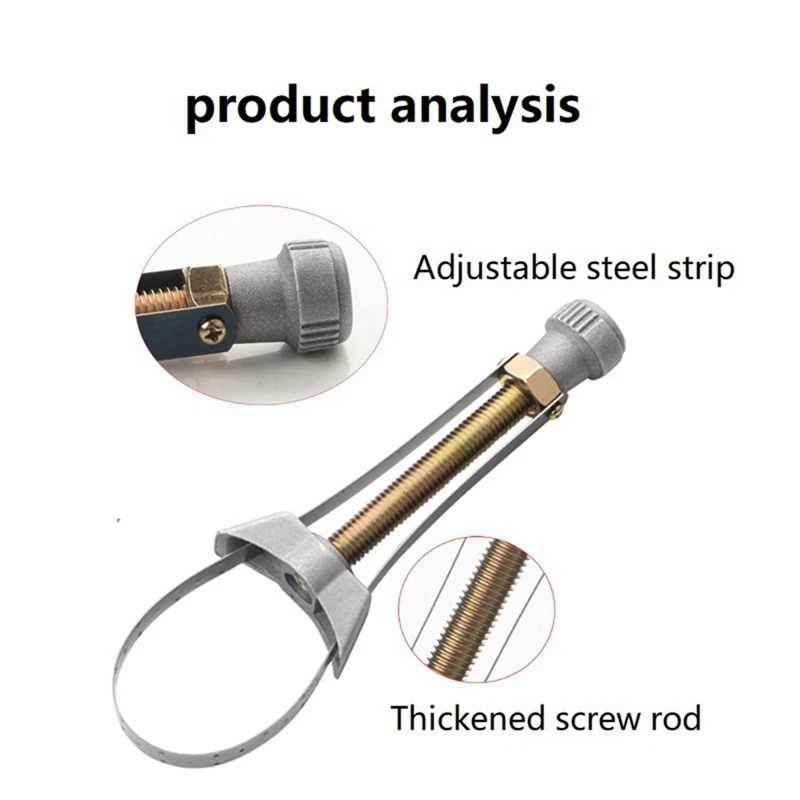 Регулируемый инструмент для демонтажа для замены масла гаечного ключа, масляные фильтрующие элементы, гаечный фильтр, прочный