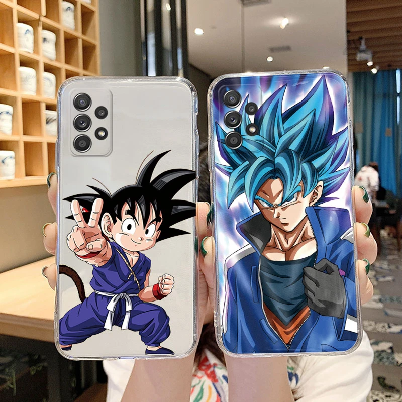 For Samsung Galaxy A52 A52S Camera Protect Soft Cover Silicone Anime D-Dragon Balls Goku Phone Case Funda For Samsung A 52 Coque