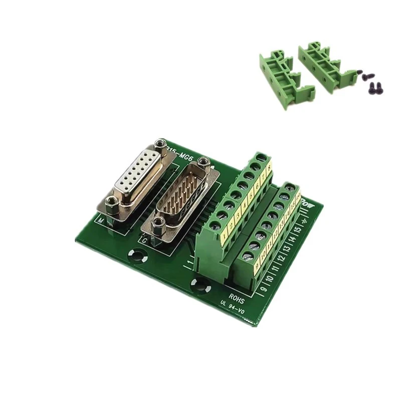 Terminal Board DB15-MG6 DB15 Conversion Board DR15 Terminal board Two rows of pinholes 15PIN