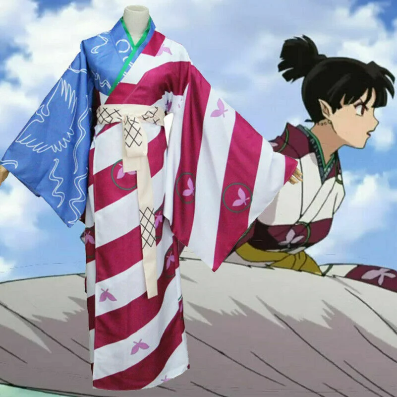 

Gaun Kimono Penyihir Kagura Kostum Cosplay Anime Manga Animasi Dewasa Kustom
