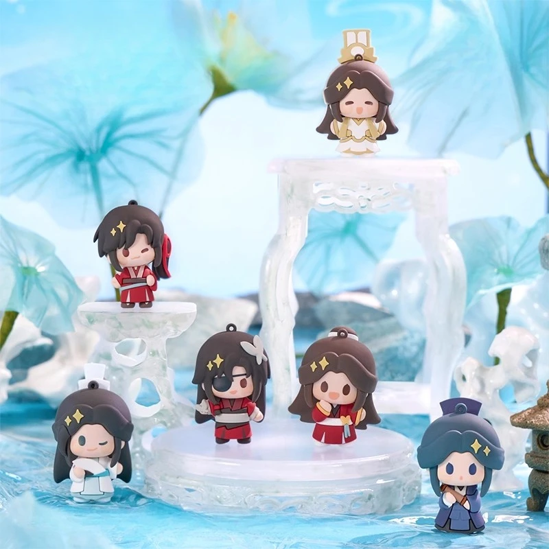

Classic Anime Tian Guan Ci Fu Qing Lian Lian Lian Kawaii Cosplay PVC Mini Doll Keychain Pendants Keyring Toy Figures Fans Gift