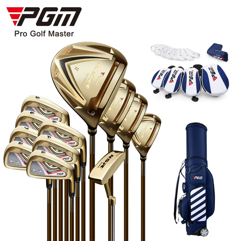 PGM NSR II  Titanium High Rebound Angle Adjustable Professional Men Golf Clubs Complete Set with Fashion Travel Golf Bag