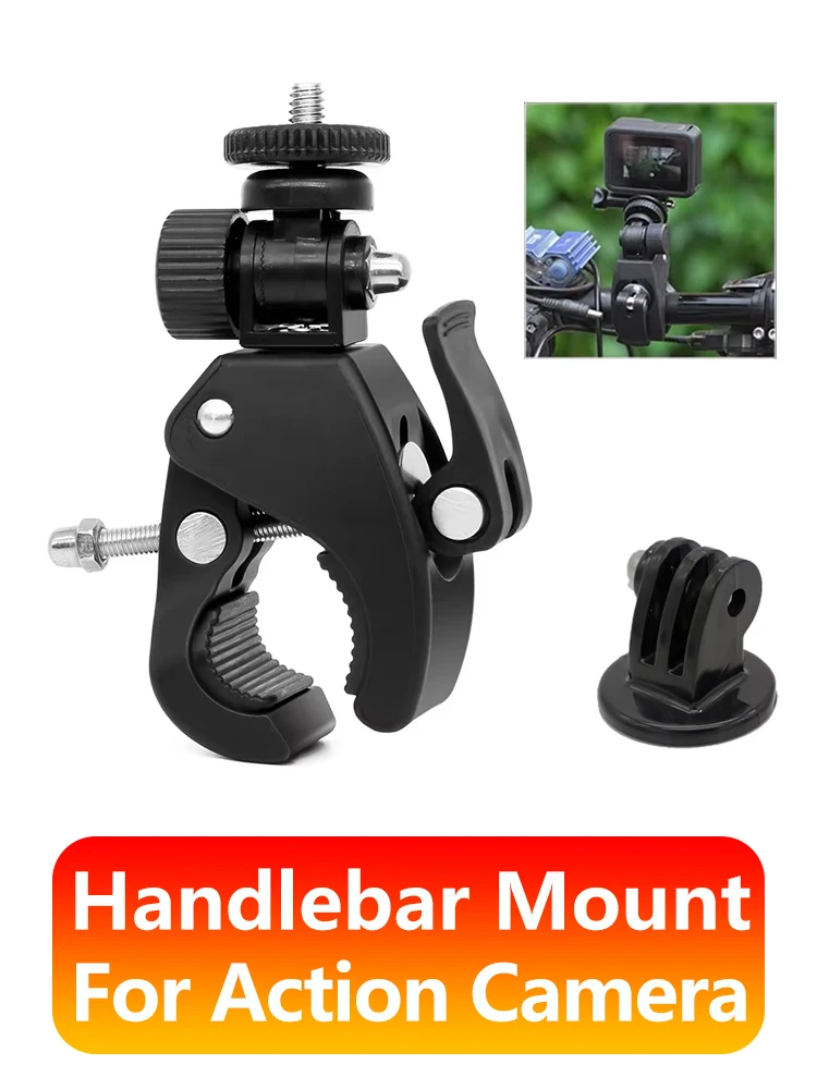 Bicycle Handlebar Mount Motorcycle Holder For GoPro Hero 13 12 11 10 9 8 AKASO SJCAM Insta360 DJI Osmo Action Camera Accessories