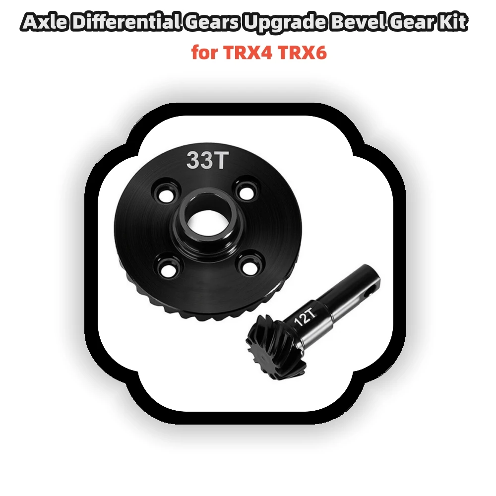 For TRX4 TRX6 Axle Differential Gears Upgrade Steel Bevel Gear Kit RC Car Toy Accessories