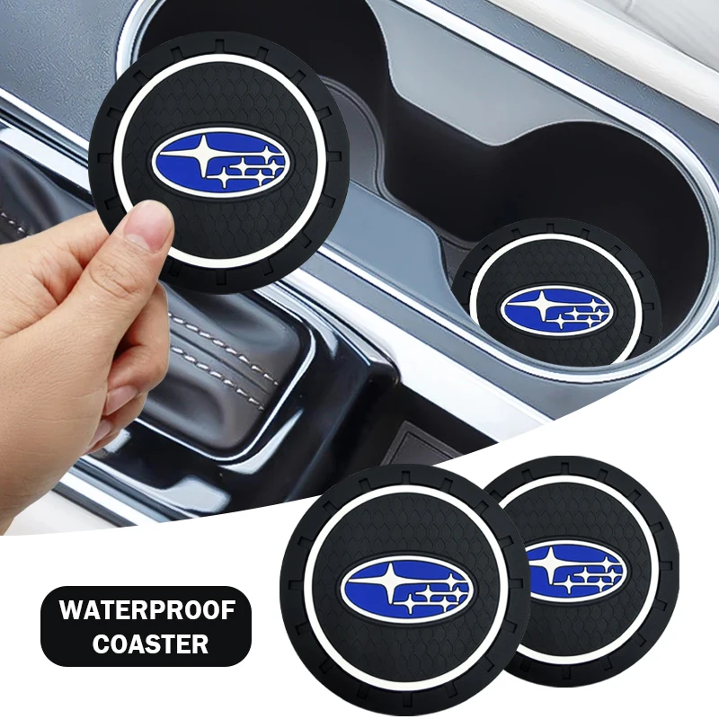 Portavasos para Interior de coche, almohadillas antideslizantes, posavasos para Subaru Forester impreza Outback Legacy Tribecacar WRC XV, 2 uds.