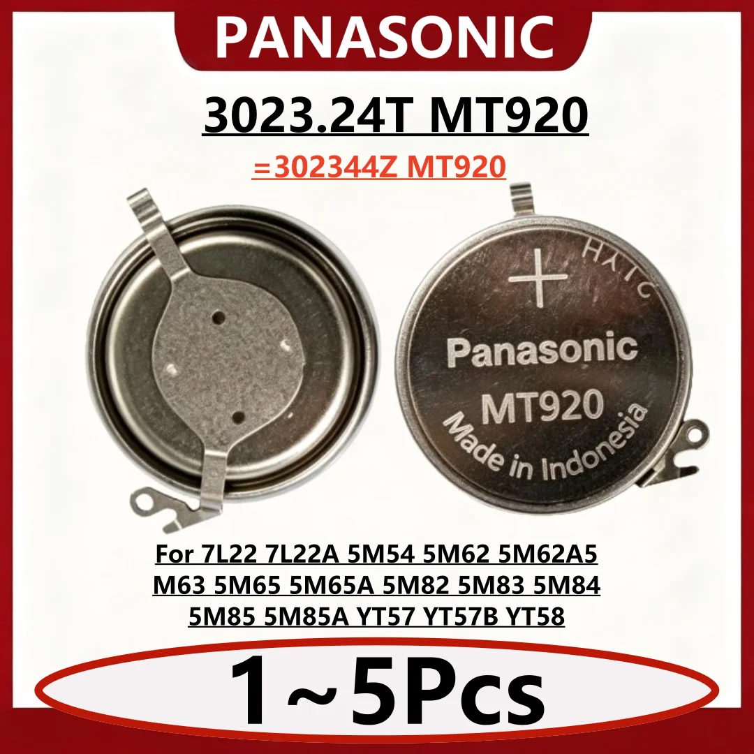 1~5Pcs Original Panasonic 3023-24T MT920 with tags 3023.24T MT-920 3023 24T 302324T Seiko Kinetic Watch Rechargeable Battery