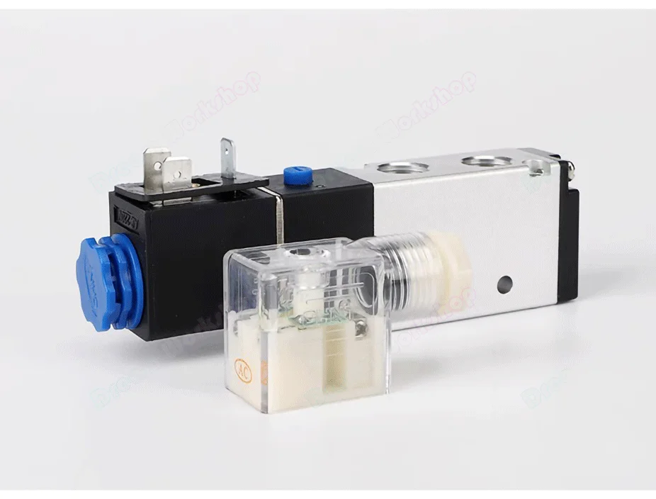 Elettrovalvola 4V110-06 1/8 CHNT Air Solenoid Valve 5 Way Port 2 Position Tool change Pneumatic Electric Magnetic Valves DC12V 24V 110V 220V Pneumatica — dettaglio 3