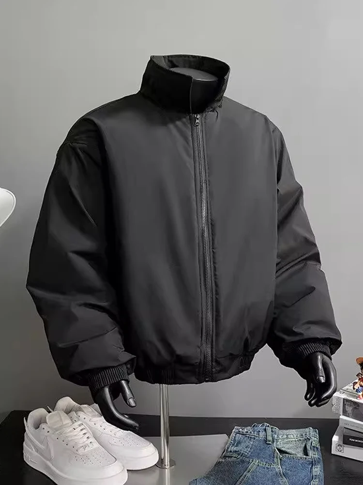 เสื้อแจ็คเก็ตผู้ชายสไตล์อเมริกันแนวสตรีทแฟชั่น แบรนด์ดัง สำหรับฤดูใบไม้ร่วงและฤดูหนาว  ทรงบอมเบอร์/เบสบอล ผ้าฝ้าย  สำหรับวัยรุ่น