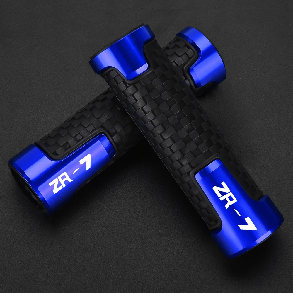 

For Kawasaki ZR-7 ZR7 ZR 7 all year Accessories 7/8 " Motorcycle Non Slip Handlebar Grip Throttle Hand Bar Grips Aluminum 2025
