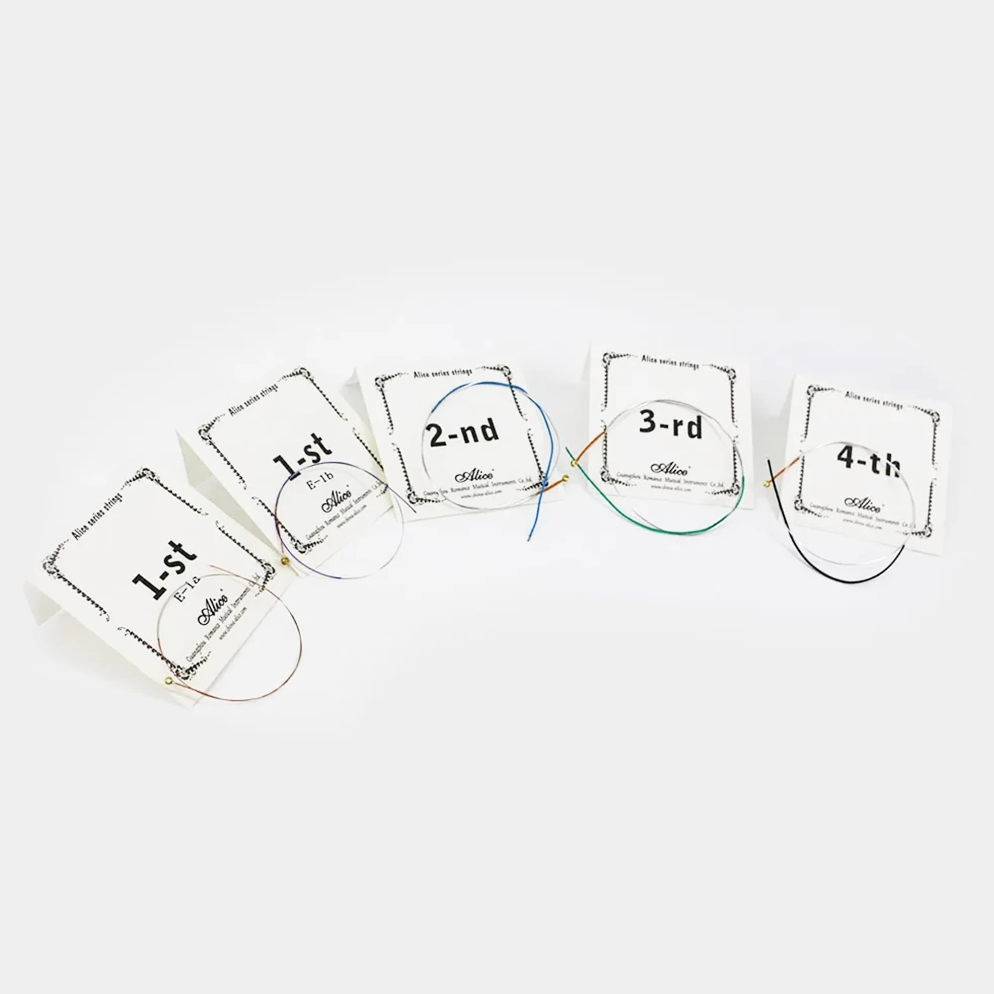 4 Pieces E a D g Nylon Core Violin Strings Aluminum Alloy Silver Wound Set Strings for Violin 4/4