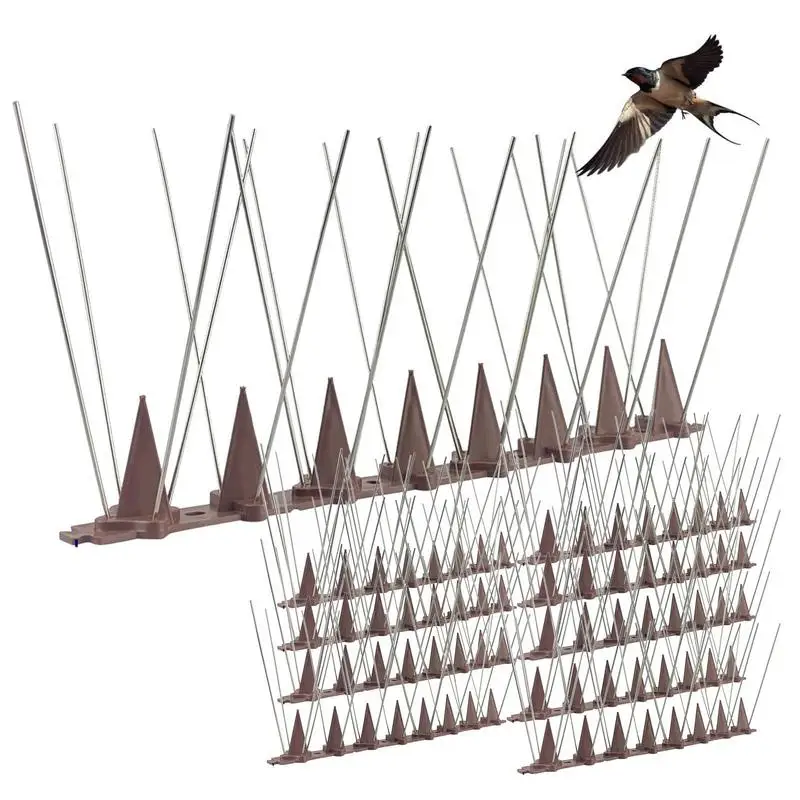 

10 Pcs Bird Repeller And Pigeon Spikes Disassembled Anti Woodpecker Cat Spike Pigeon Squirrel Spike For Roof Fence Windows