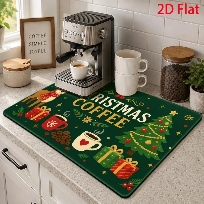 Dish Drainer Cushion Delicious Pumpkin Pie Wheat Desktop Protection Thanksgiving Sweet Food Pad