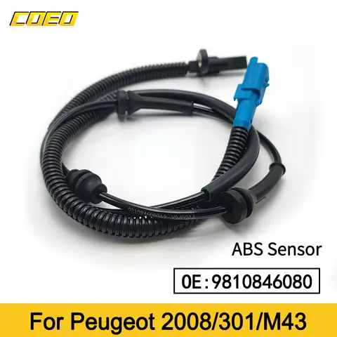 Sensore velocità ruota ABS per Peugeot 2008 301 M43 508 308 Citroen DS7 OEM #9810846080 9665592380 9664731480