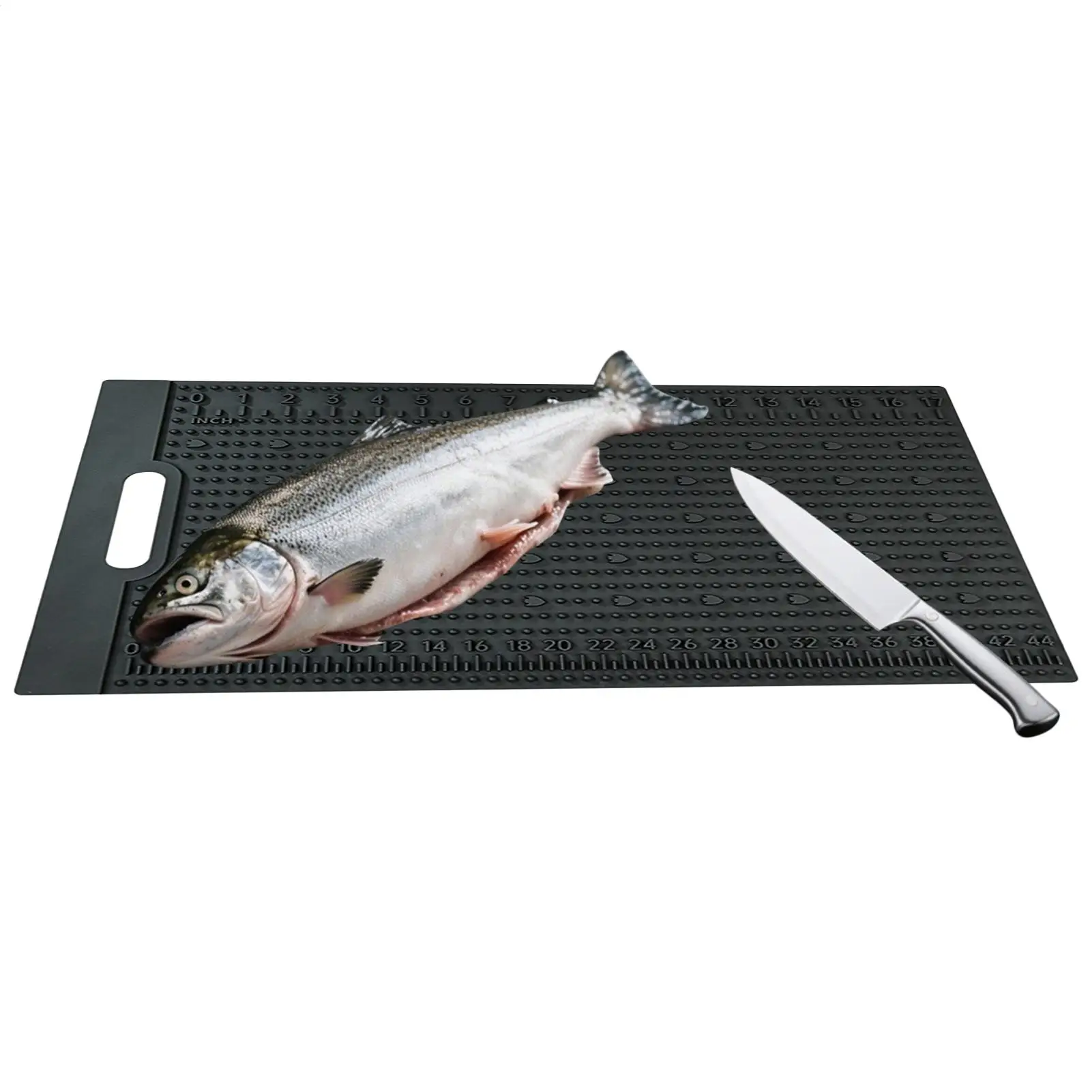 Fish Fillet Mat Filleting Pad With Measuring Scale Kitchen Dish Drying Mat For Anglers Fishermen Campers Home Cooks Chefs Boat