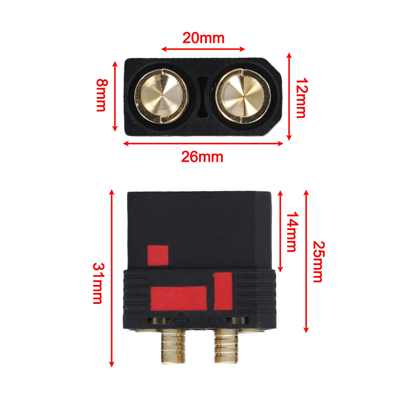 QS8S Antistatic Connector for Battery Use with Spark Proof Feature for High Current Applications 130A 200A Rated Voltage 600V