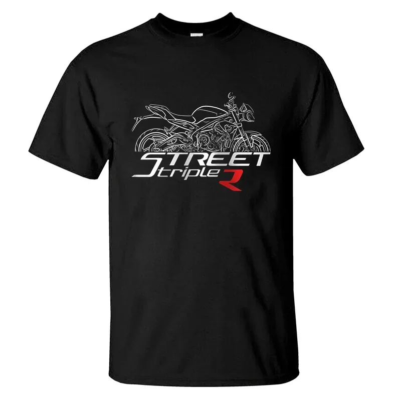 2024 Men T Shirt Casual T-shirt Triumphs Street Triple S & R 2020-2022 Graphic Summer Short Sleeves 100% Cotton S-3XL Cool Tee