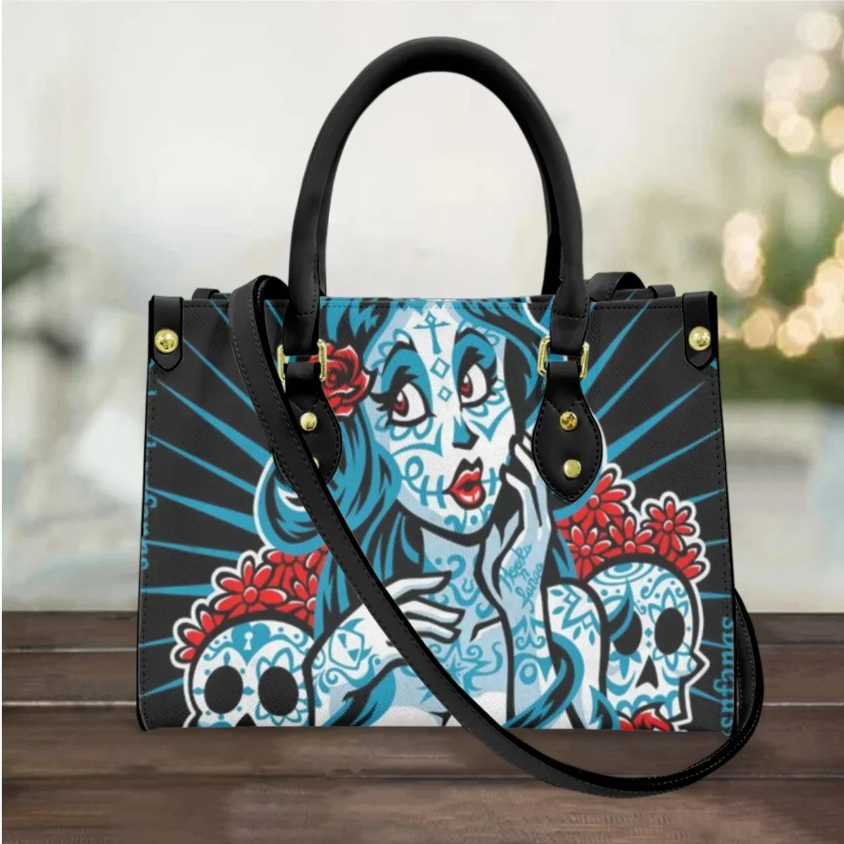 

Dead Of Skull Girl Design Women Handbags Top-Handle Leather Ladies Totes Shoulder Bags Woman Casual Messenger bolsa feminina