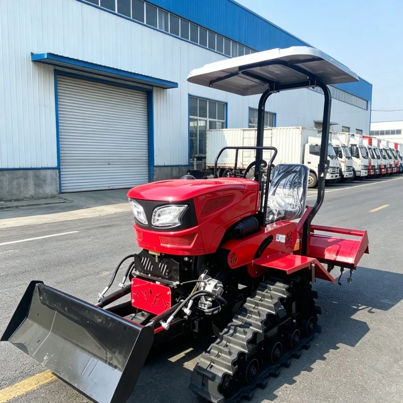 Customized Ride‑on Crawler Rotary Tiller, Durable Agricultural Machine for Farmland Reclamation Soil Loosening