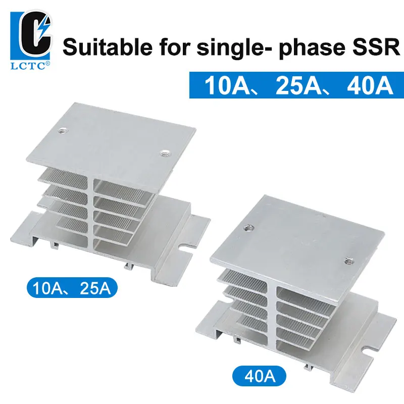 Dissipateur thermique à radiateur, pour un seul semi-conducteur, 10A, 25A, 40A, SSR