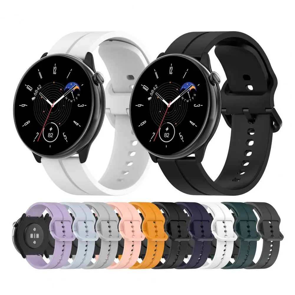 Resistente à sujeira elegante pulseira relógio inteligente, Silicone Wristwatch Strap, À prova d'água
