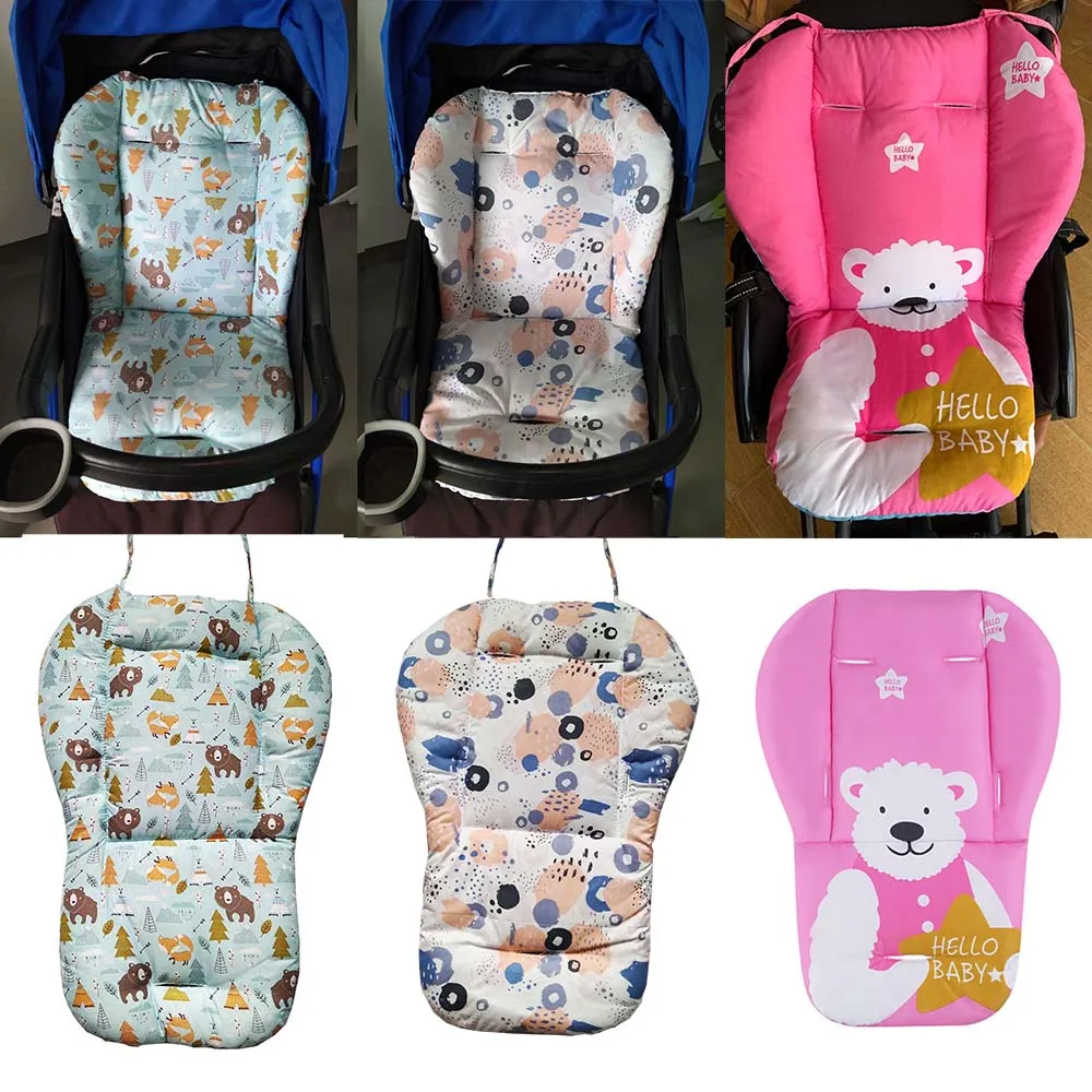 유모차 쿠션 의자 패드 동물 프린트 베이비 워머 어린이 하이 체어 라이너 매트 유모차 액세서리 코튼 매트 유모차 매트