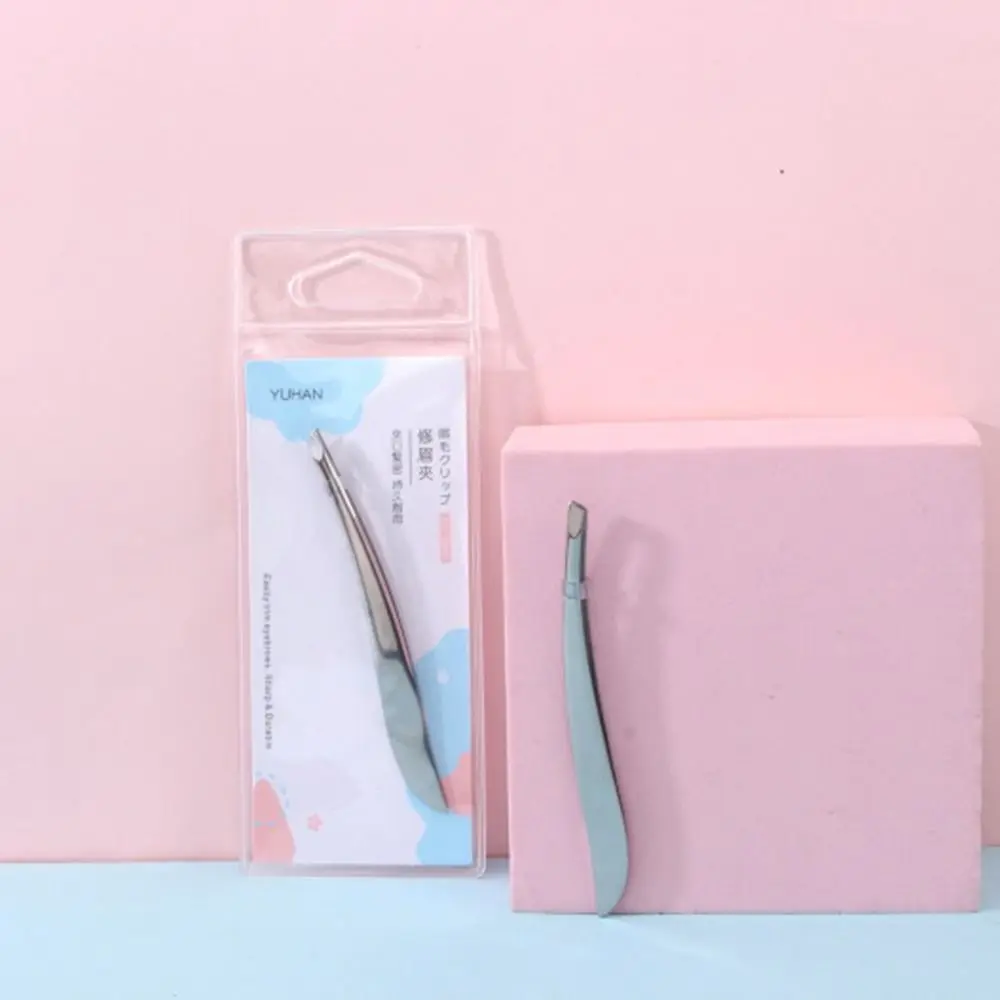 Clipe de sobrancelha inoxidável, ferramenta de corte de sobrancelha diy, antiestática, resistente ao calor, pinça de enxerto de cílios