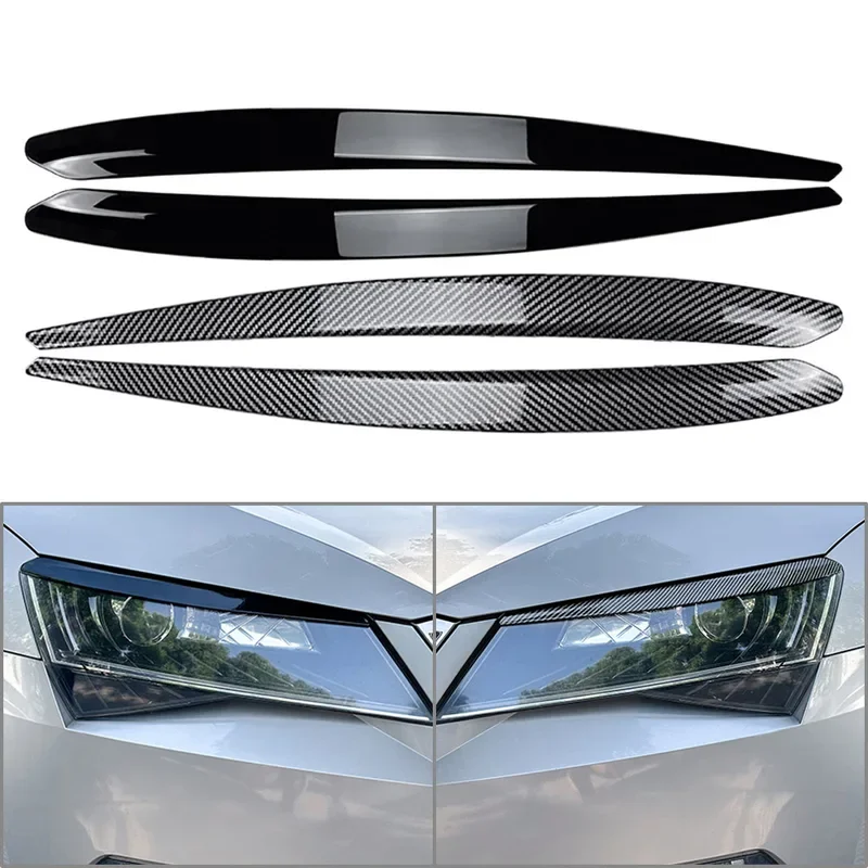

Car headlight headlamp eyebrow eyelids frame cover trim Fit for Skoda Superb B8 2015 - 2017 2018 2019 decorative accessories