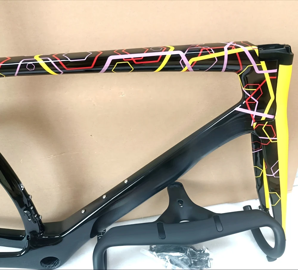 25 Colors Carbon Road Bike Frame Disc Brake Racing Bike Frameset X5 Carbon Frameset With Handleabr Stem XDB DPD Ship