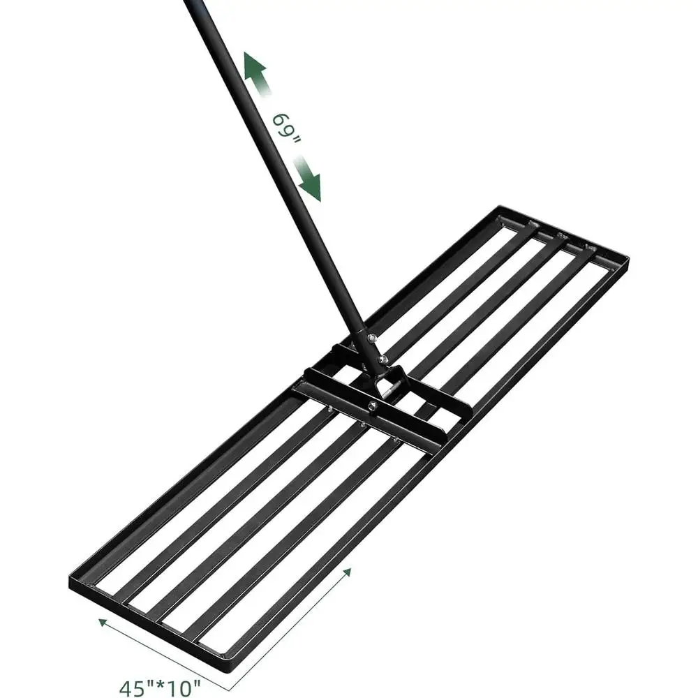 Lawn Leveling Rake Heavy Duty Level Rake 45-Inch Wide 69 Inch Handle Lawn Leveler Levelawn Tool Garden Golf Couse Farm Backyard…