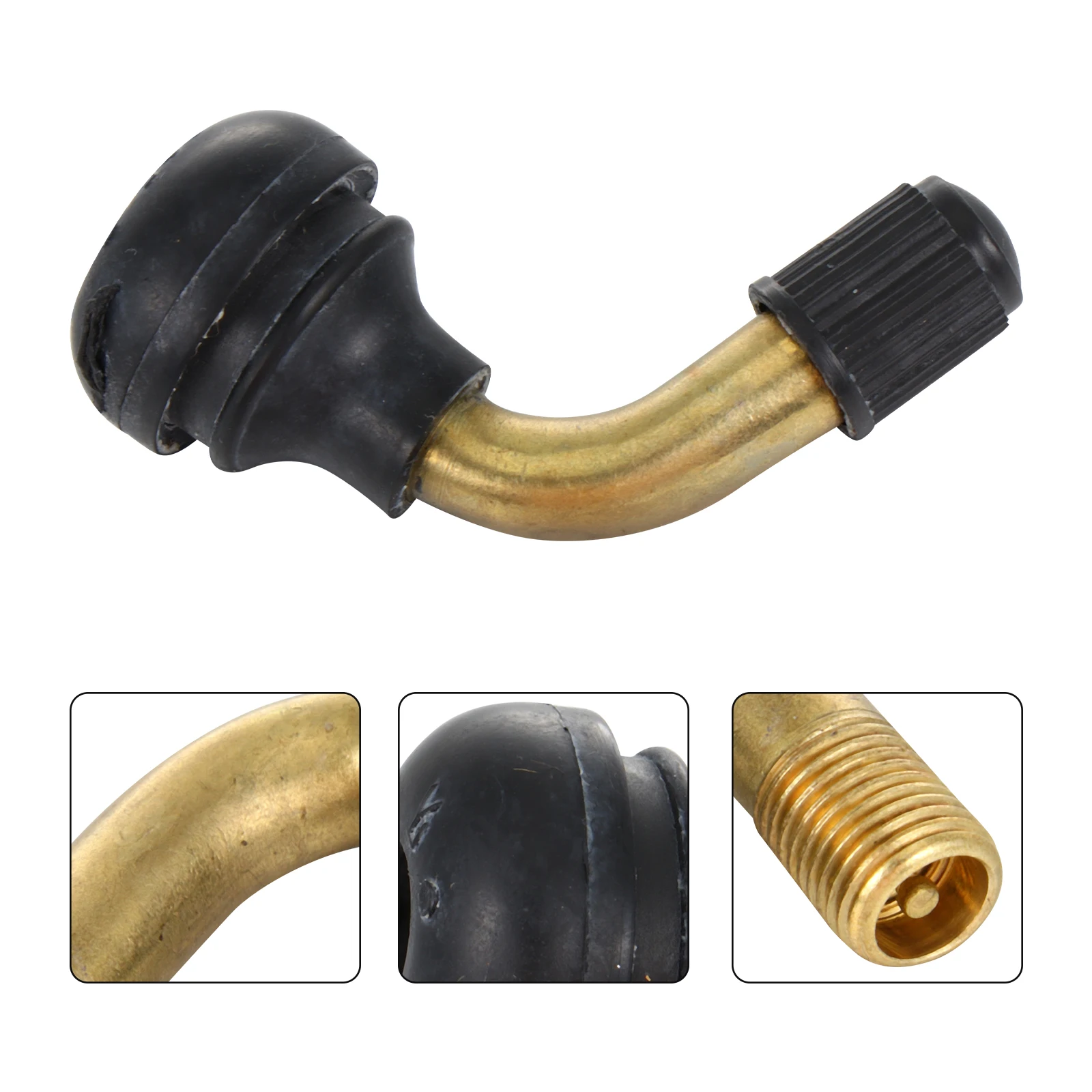 

5pcs Vacuum Tire Valve Car Stem Extender 45 Degree Copper Adapter Tubeless Stems Motorbike Extenders For Car RV Trucks