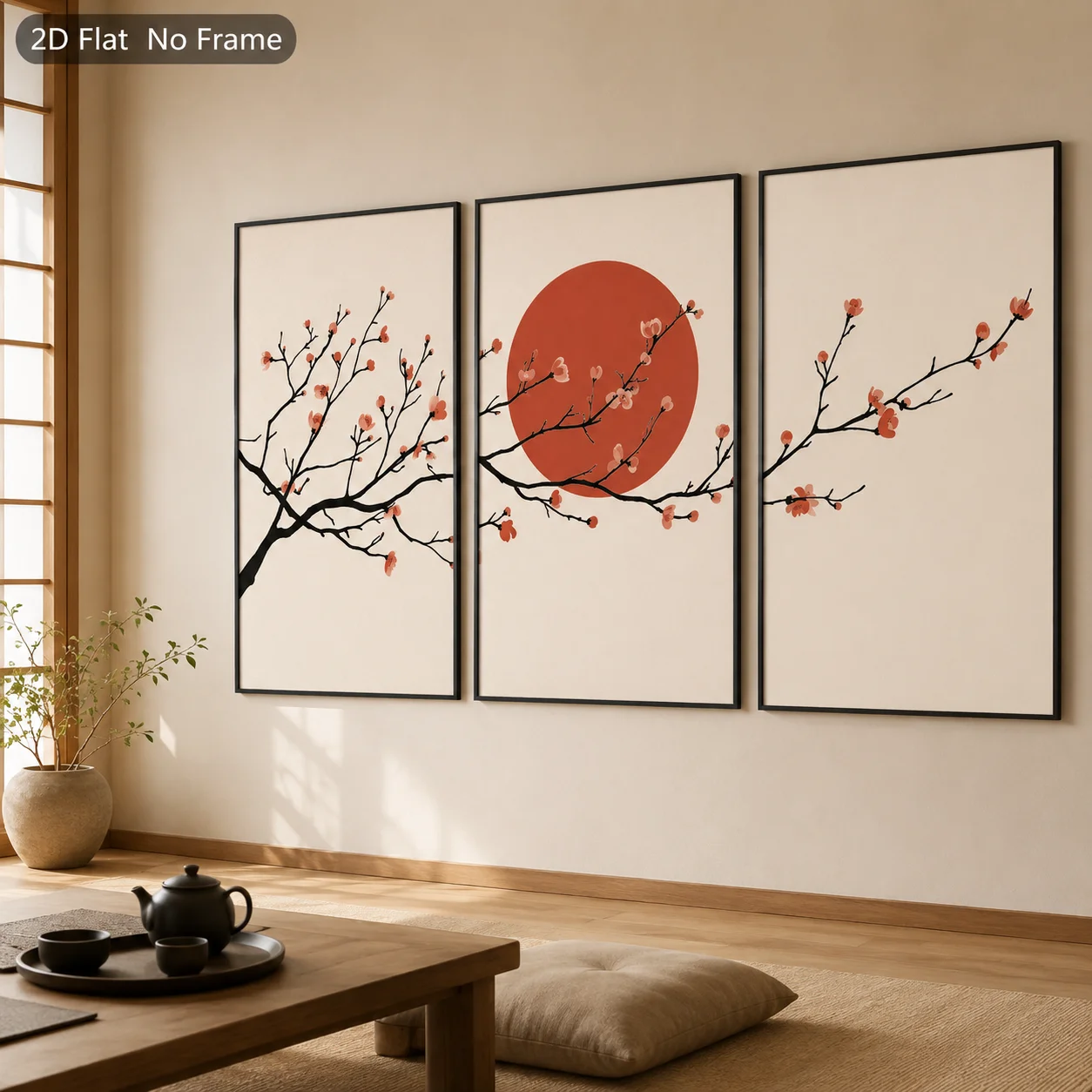 Japanese Zen Lifestyle - Juego de 3 Pósters Triples con