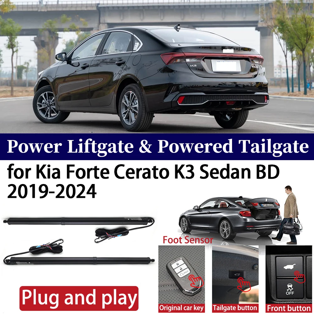 لكيا فورتي سيراتو K3 سيدان BD 2019-2022 سيارة السيارات الطاقة الكهربائية الباب الخلفي الباب الخلفي رفع الجذع أقرب نظام التمهيد رفع المحرك #1