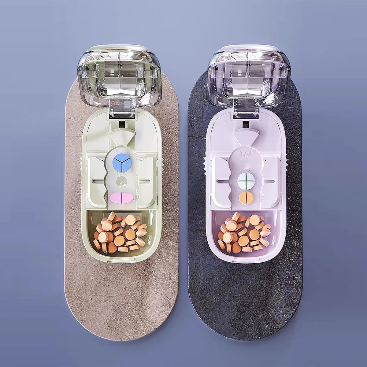 Pill Splitter Pill Divider Pill Cutter That Can Precisely and Evenly Split Pills into Halves, Thirds, and Quarters
