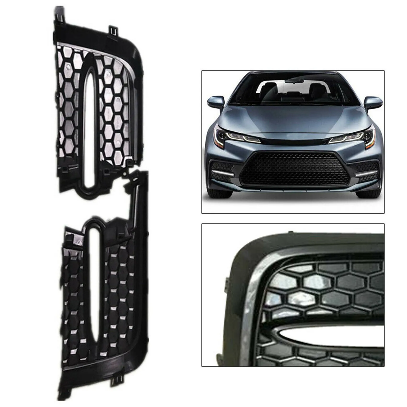 Front Fog Light Covers Bezel For Toyota Corolla Sedan SE XSE 4-Door 2020