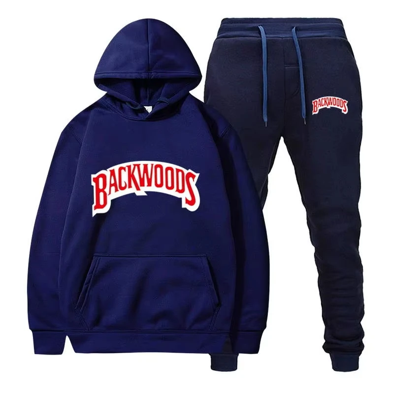 2026 Winter Hoodie Sets Men Fashion Fleece Red Hoodies Black Brand Pants Casual Jogger Suit Tracksuit Sweatshirt Woman Pullover view 3