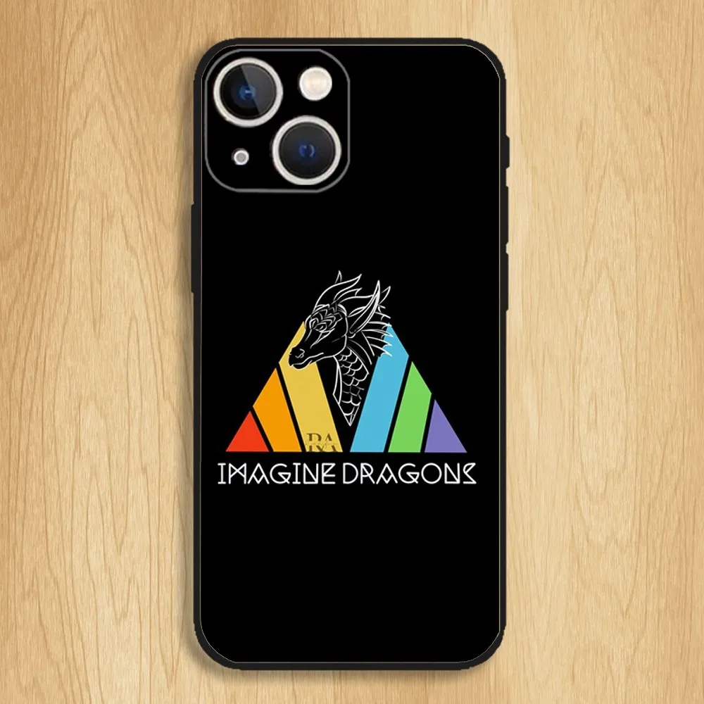 Imagine Dragons Rock Band Phone Case For iPhone15,14,13,12,11,Pro,Max,Plus,Mini,X,XS,XR,8,7,6,S,Plus,SE Soft Black Case