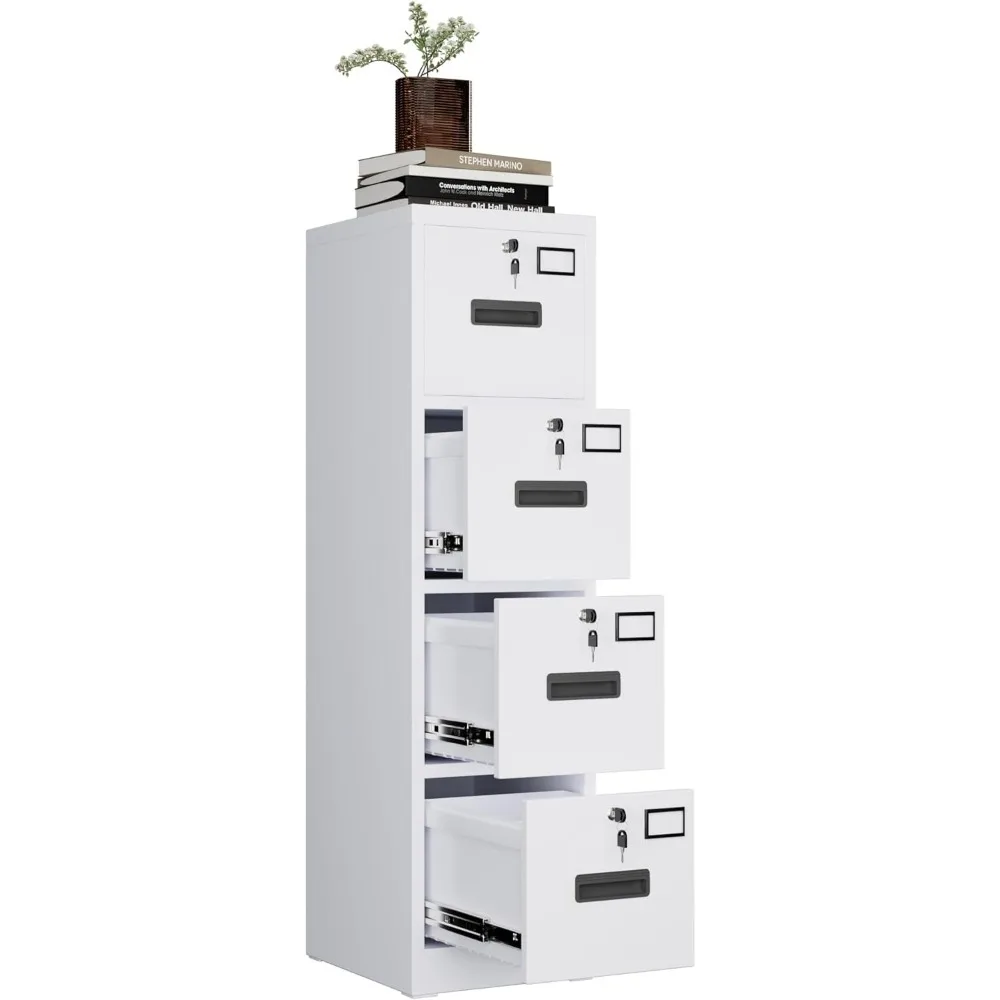 4 Drawer Metal Vert…