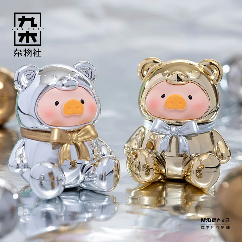 

Miniature Teddy Pig Figurine Trendy Blind Box Toy Cute Grains Collectible Gift Birthday Present Collectables Handmade Decoration