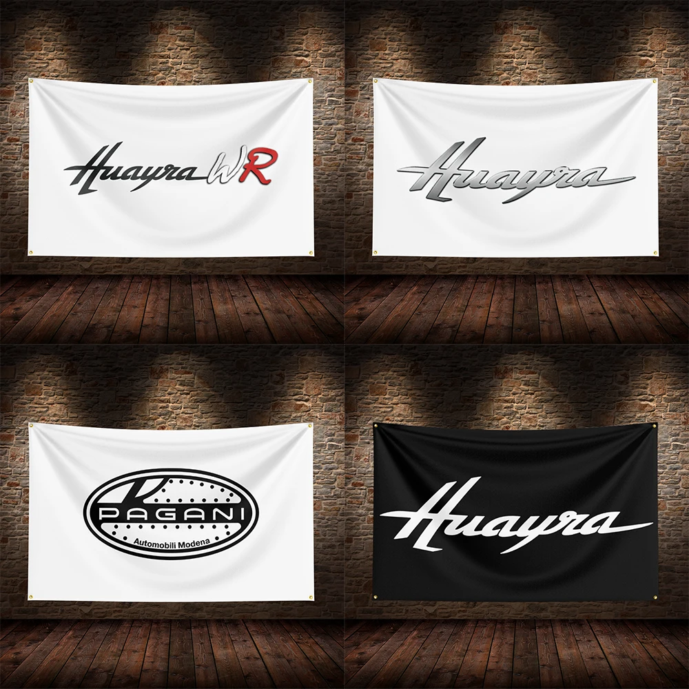 

3x5 Ft P-Paganis Racing Flag Polyester Printed Cars Flags for Room Garage Decor