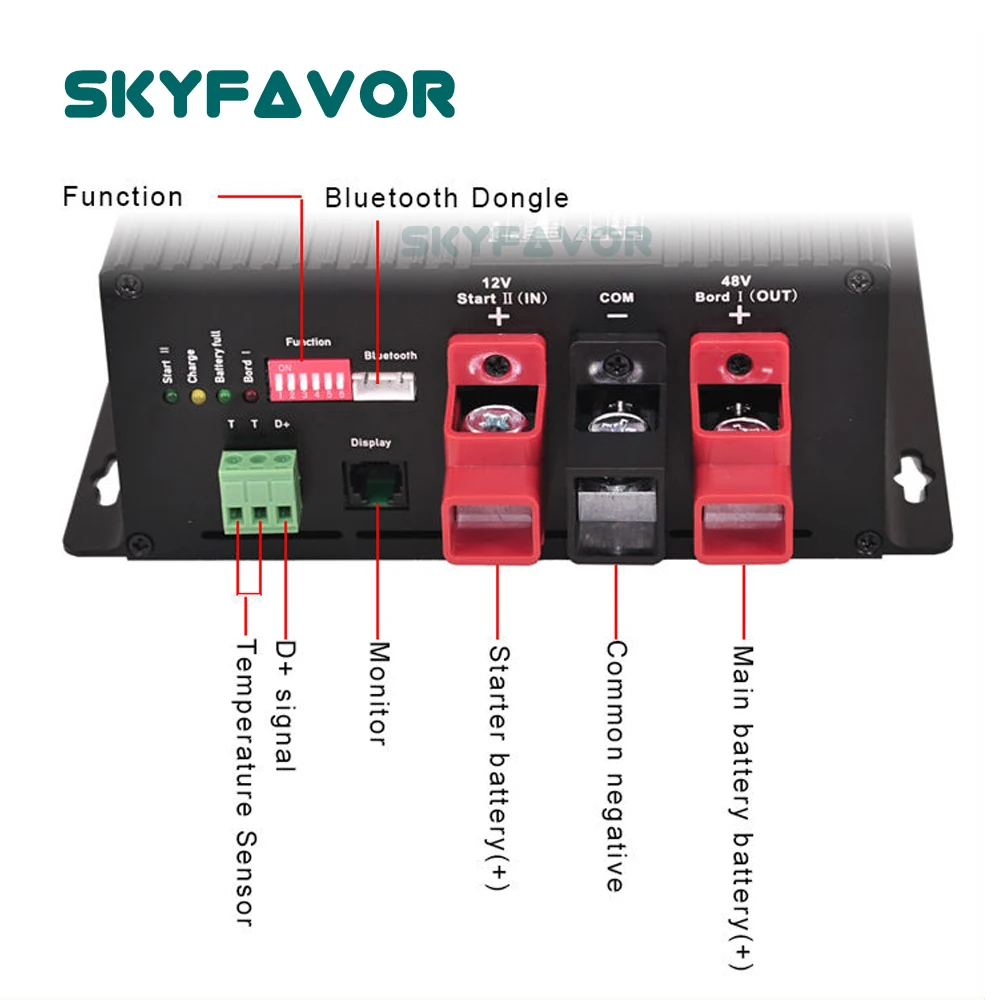 Умное зарядное устройство постоянного тока от 12 В до 48 в 16 А, зарядное устройство для SLA AGM, утопленные гелевыми запечатанными литий-железо-фосфатными литий-ионными аккумуляторами