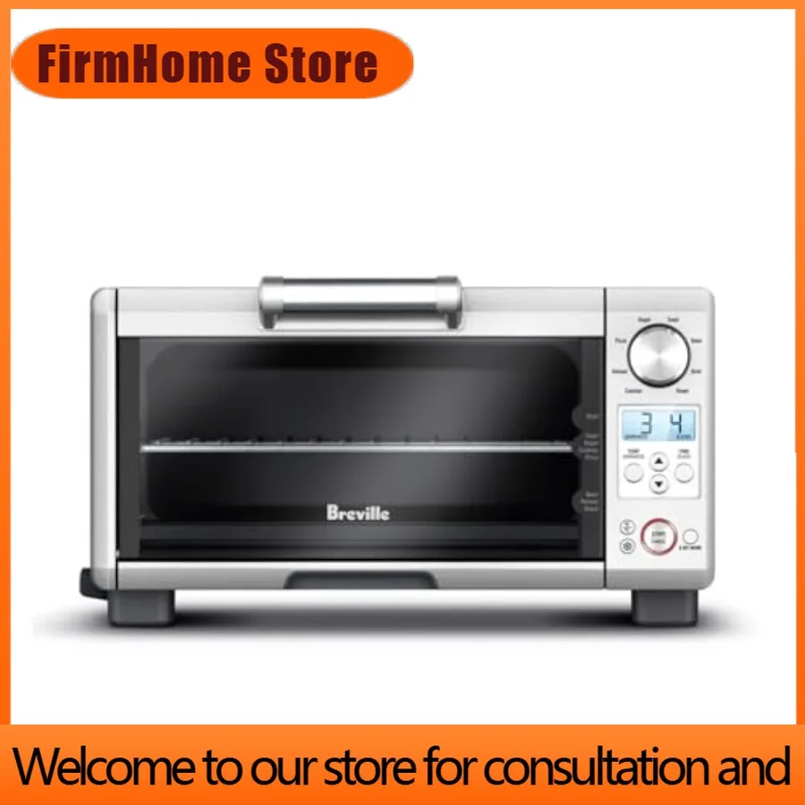 FirmHome StoreBOV450XL Mini Smart Countertop Oven And Toaster Oven Small Brushed Stainless Steel Black Compact Compact Design Wi