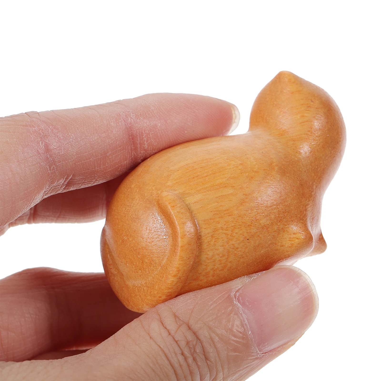 

Natural Solid Wood Cat Kitten Statue Home Decor Ornament Bookshelf Rustic Farmhouse Carving Craft Small Animal Statue Gift