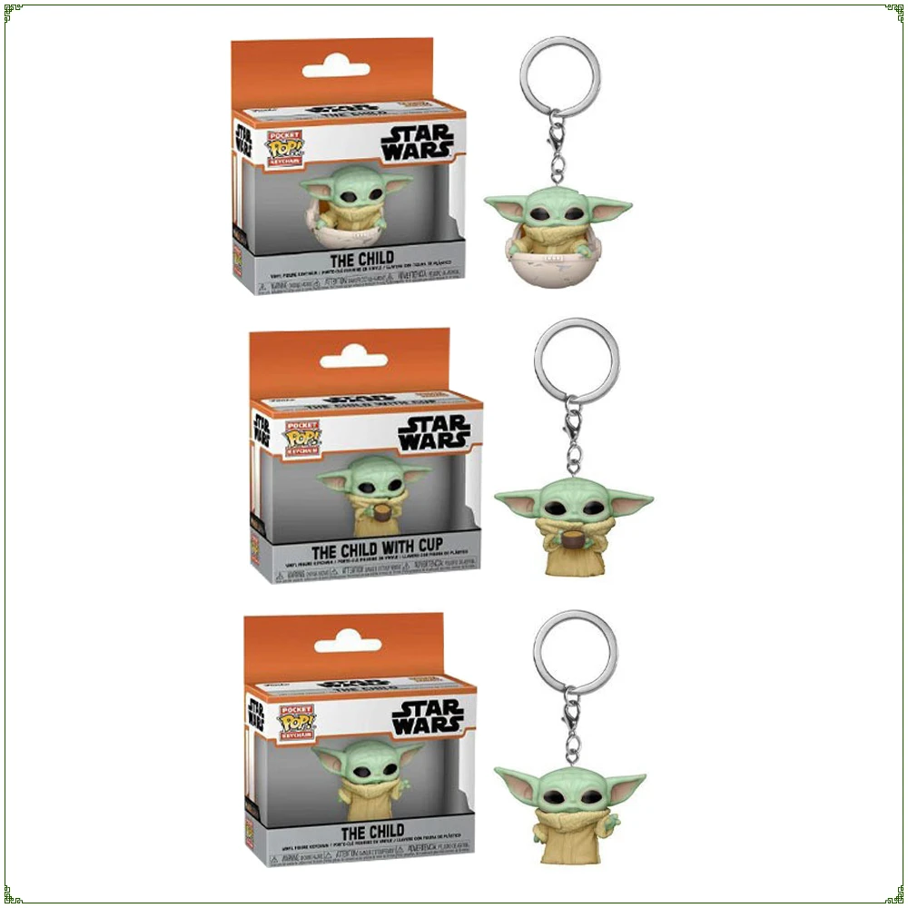 FUNKO Keychain Star Wars Representative Character Creative Surrounding Yuda Fashion Cute Car Pendant Children's Gift Keychain