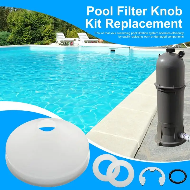 Easy To Use Locking Knob Replacement Pool Filter Repair Knob Kit PVC Solid Locking Knob Improve Overall Filtering Capabilities