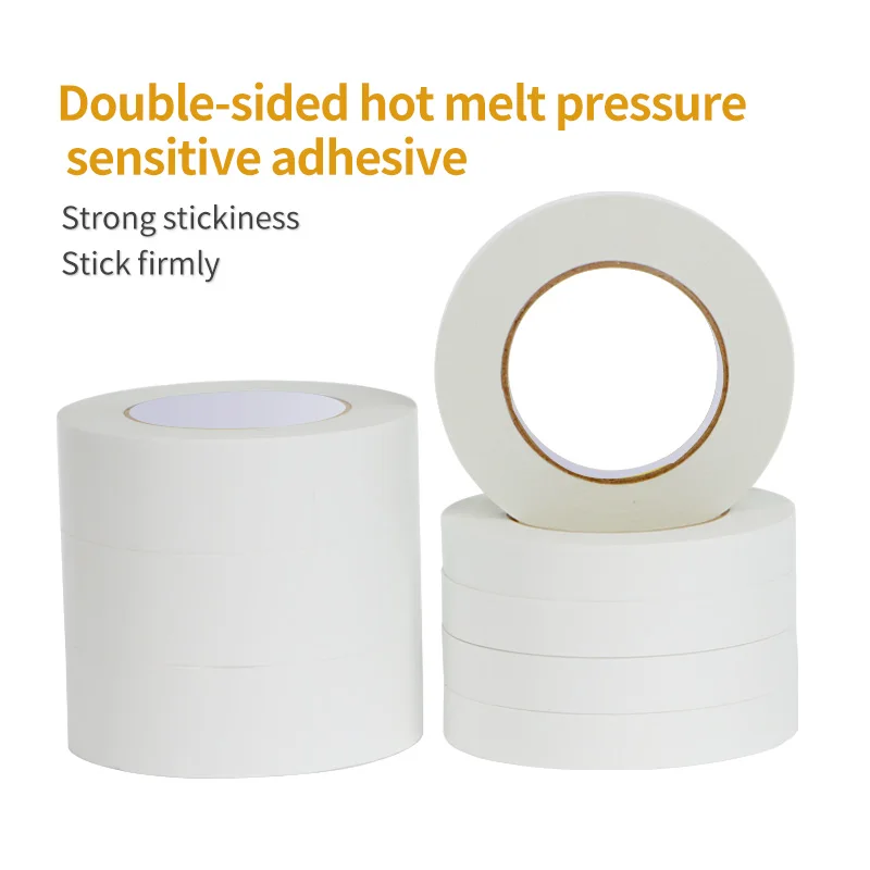 شريط مزدوج الجوانب لاصق قوي للغاية رفيع للغاية وقابل للتمزيق للمكتب والحرف اليدوية وقوة لاصقة عالية وأحجام مختلفة 5 مم - 40 مم #1