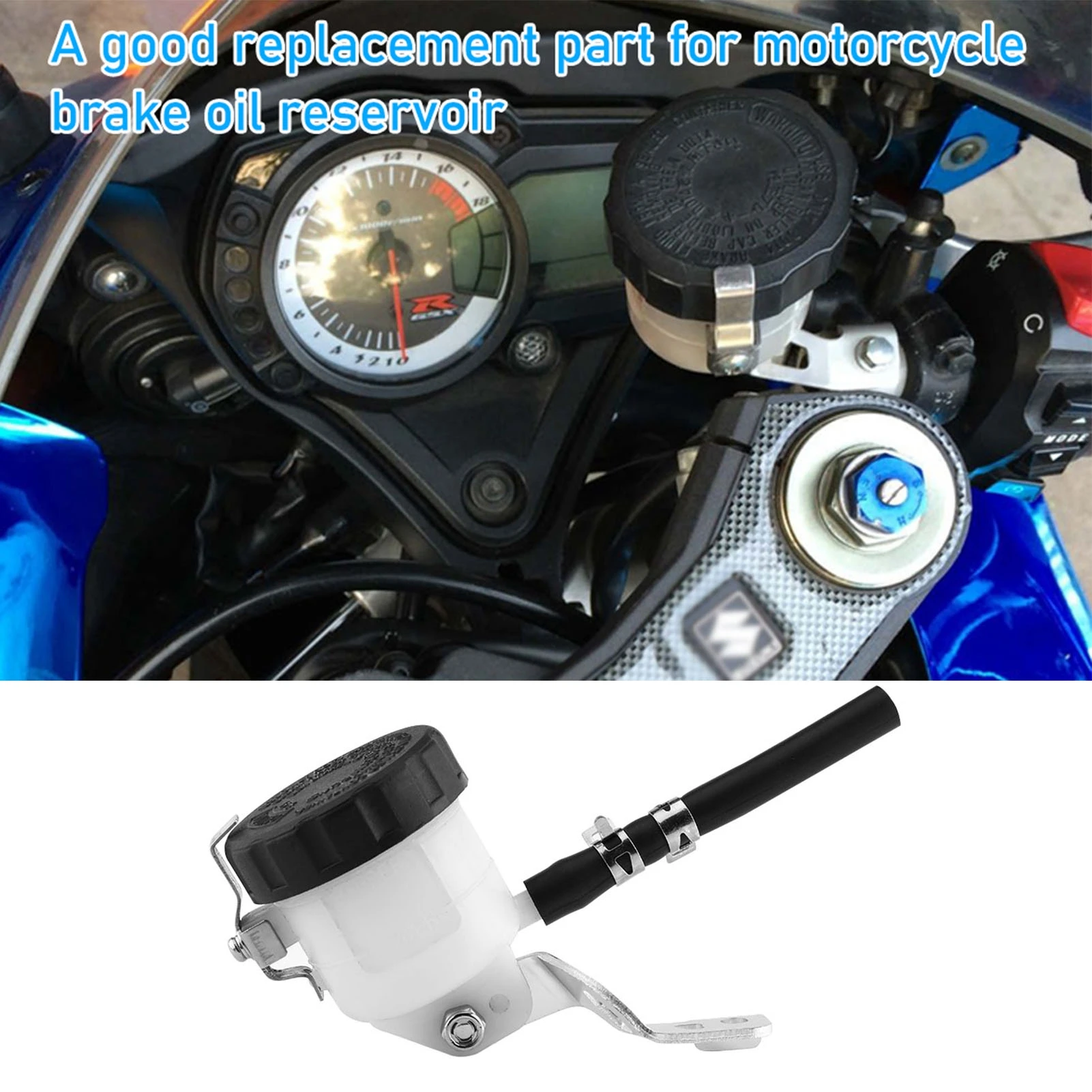 Brake Master Cylinder Oil Reservoir Fluid Bottle w/ Bracket for  SV650 03-09 SV100S 03-07 Fluid Reservoir Brake Reservoir